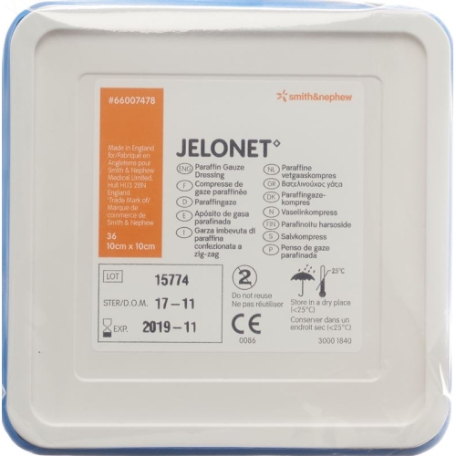 Jelonet paraffin gauze 10cmx10cm Ds 36 pcs buy online