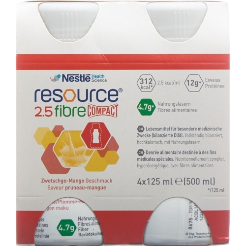 Resource 2.5 Fibre Compact Drink Zwetschge-Mango 4x 125ml buy online