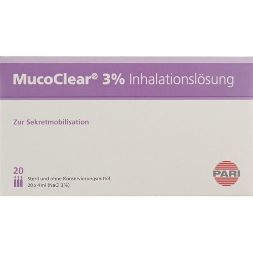 Pari Mucoclear Inhalationslösung 3% NaCl 20 Ampullen 4ml buy online