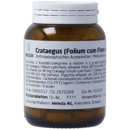 Weleda Crataegus Kautabletten Fol C Flor/fruct 40g buy online