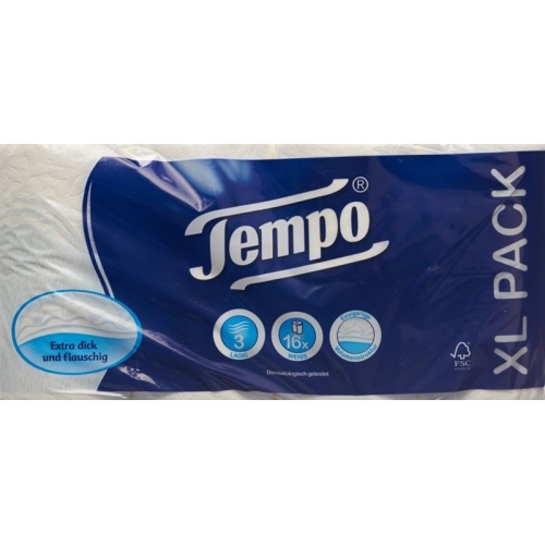 Tempo toilet paper Classic white 3-ply 150 sheets of 16 pieces buy online