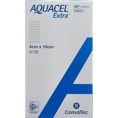 AQUACEL Extra Hydrofiber dressing 4x10cm 10 pcs buy online