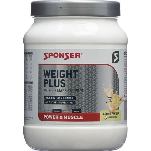 Sponser Weight Plus vanilla powder can 900 g buy online