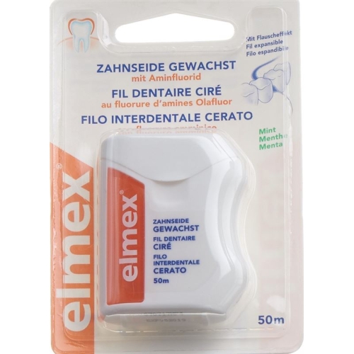 elmex dental floss waxed 50m buy online