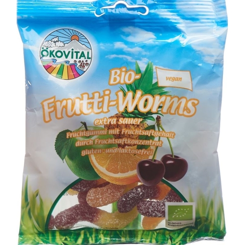 Ökovital Frutti Worms Gelatine 100 g buy online