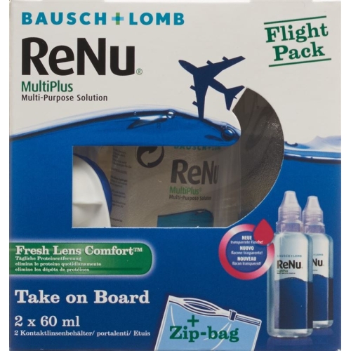 Bausch Lomb Renu Multi Plus Flight Pack 2 x 60 ml buy online