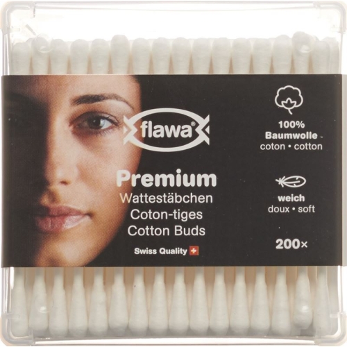 Flawa premium cotton swab Ds 200 pcs buy online