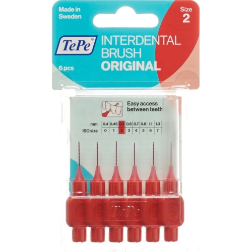 TePe Interdental Brush 0.5mm red Blist 6 pcs buy online