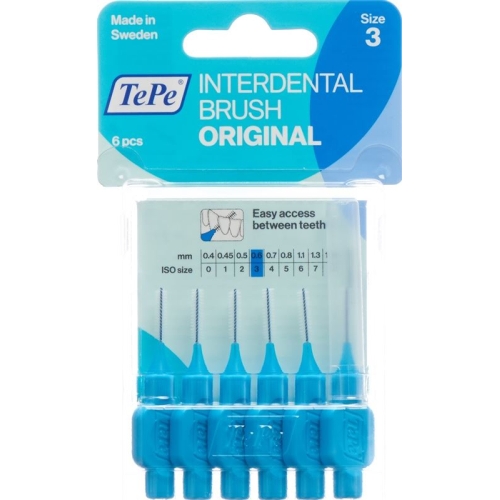 TePe Interdental Brush 0.6mm blue Blist 6 pcs buy online