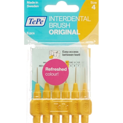 TePe Interdental Brush 0.7mm yellow Blist 6 pcs buy online