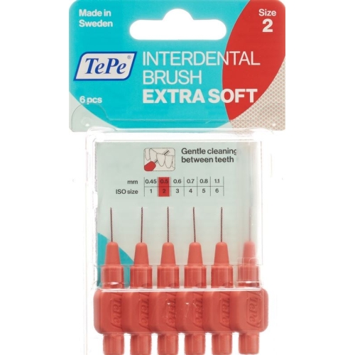 TePe interdental brush 0.50mm x-soft red Blist 6 pcs buy online