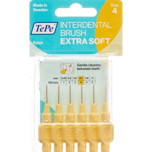 TePe Interdental Brush 0.7mm x-soft yellow Blist 6 pcs buy online