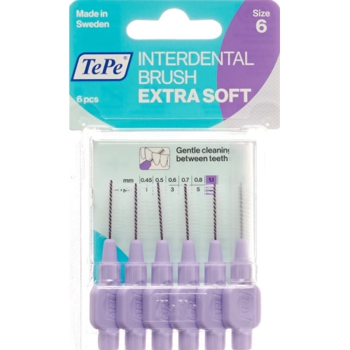 TePe Interdental Brush 1.1mm x-soft violet Blist 6 pcs buy online