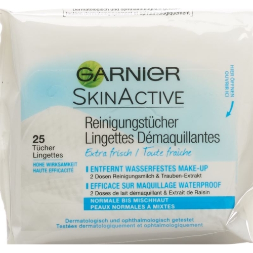 Garnier Skin Naturals cleaning cloths for normale- to combination skin 25 pcs buy online