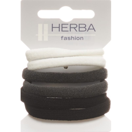 Herba hair tie 4.5cm white / gray / black 6 pieces buy online