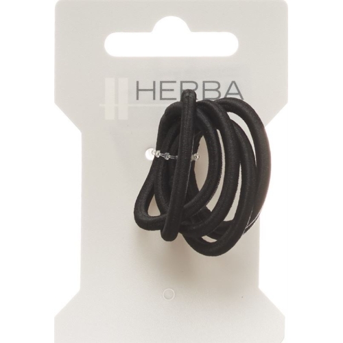 Herba hair tie 3.8cm black 6 pcs buy online