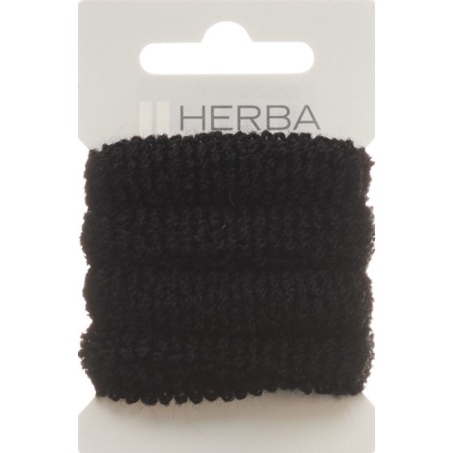 Herba hair tie 4cm frottée black 4 pcs buy online