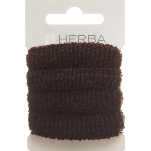 Herba hair tie 4cm frottée brown 4 pieces buy online