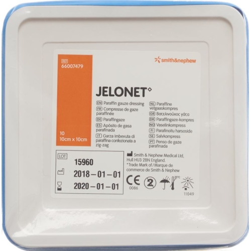 Jelonet paraffin gauze 10cmx10cm Ds 10 pcs buy online