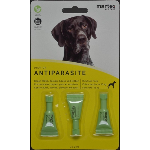 martec PET CARE Drop on antiparasite dog + 15kg 3 x 2 ml buy online