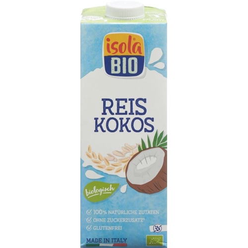 Isola Bio coconut rice milk Tetra 1 lt buy online