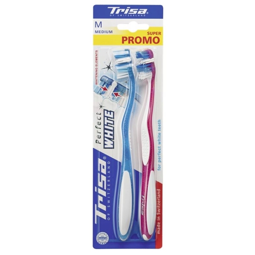 Trisa Perfect White toothbrush medium Duo buy online