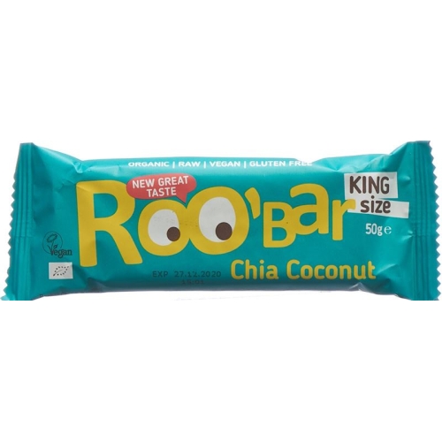 Roobar raw bar Chia Coconut 50g buy online