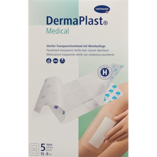 Dermaplast Medical transparent dressing 15x9cm 5 pcs buy online