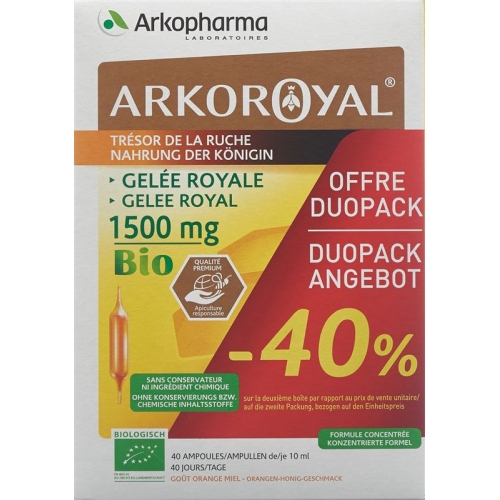 Royal jelly 1500mg Bio Duo 2 x 20 drinking ampoules buy online