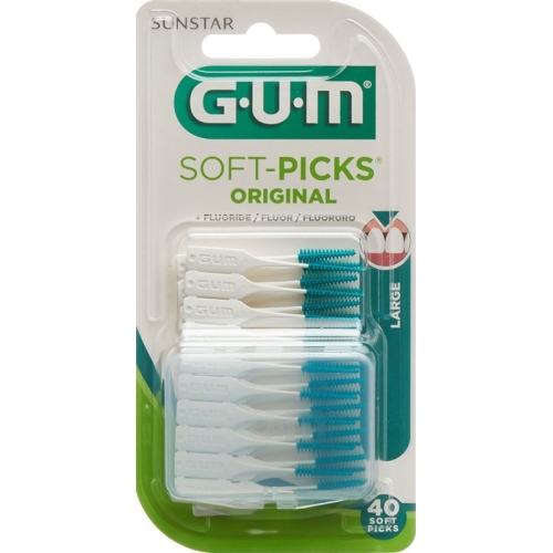 GUM SUNSTAR bristles Softpicks Large 40 pcs buy online