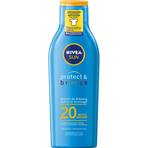 Nivea Sun Protect & Bronze Sun Lotion SPF 20 200 ml buy online