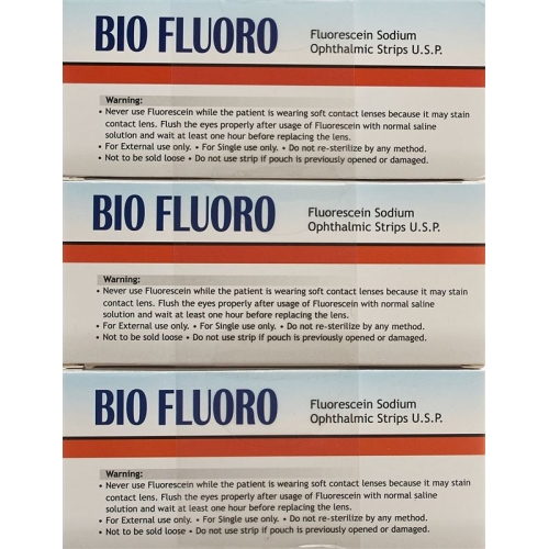 Biofluoro fluorescein Ophthalmic Strips 300 pcs buy online