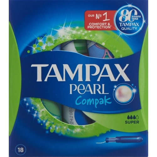 Tampax Tampons Compak Pearl Super 18 pieces buy online