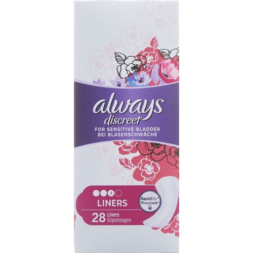 always Discreet incontinence liner 28 pieces buy online