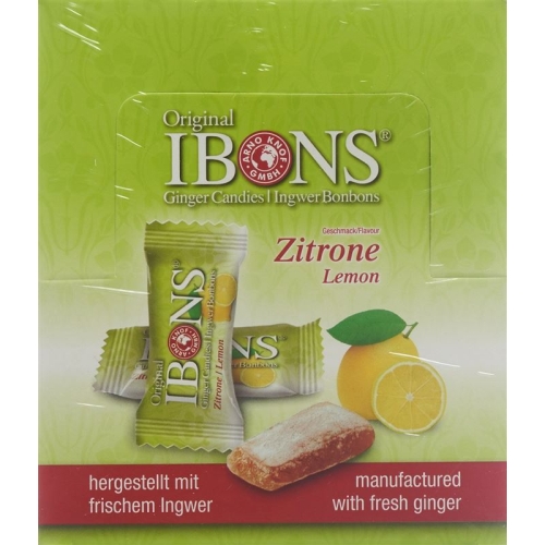 IBONS ginger candy display Lemon 12x60g buy online