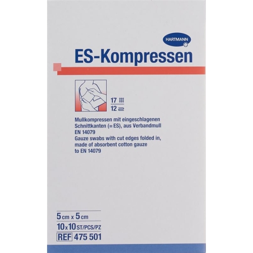 Mediset ES compress type 17 5x5cm 12 fold sterile 100 pcs buy online