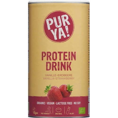 Purya! Vegan Protein Drink Vanilla Strawberry Organic Ds 550 g buy online