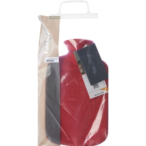 Fashy hot water bottle thermoplastics with fleece reference 2l Cranberry buy online