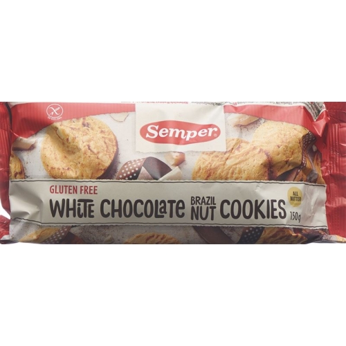 Semper White Chocolat Brazil Nut Cookies gluten free 150 g buy online