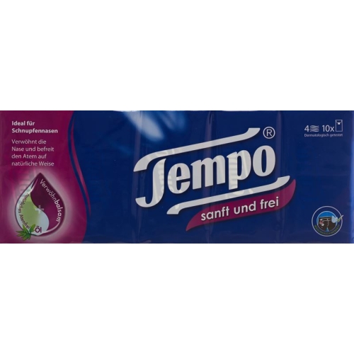 Tempo handkerchiefs soft & free 10 x 9 units buy online