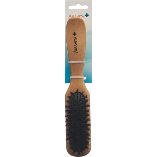 Amavita wooden brush wild boar bors long buy online