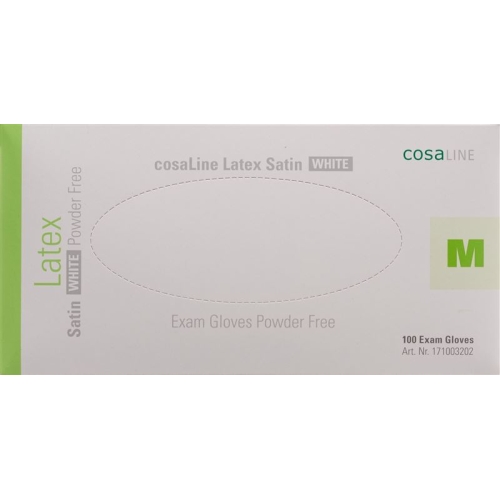 cosaLine M latex examination gloves satin white powder free 100 pcs buy online