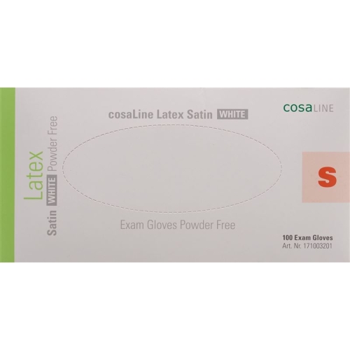 cosaLine latex examination gloves S satin white powder free 100 pcs buy online