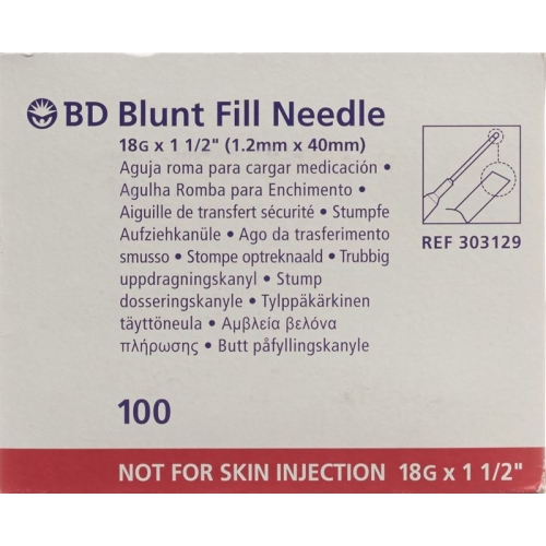 BD Blunt Fill Sicherheitsaufziehkanüle 100 Stück buy online