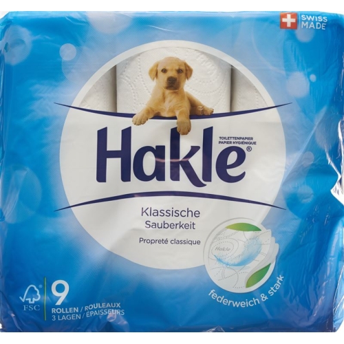 Hakle Classic cleanliness of toilet paper white FSC 9 units buy online