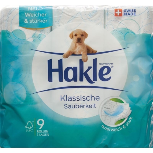 Hakle Classic cleanliness of toilet paper blue FSC 9 units buy online