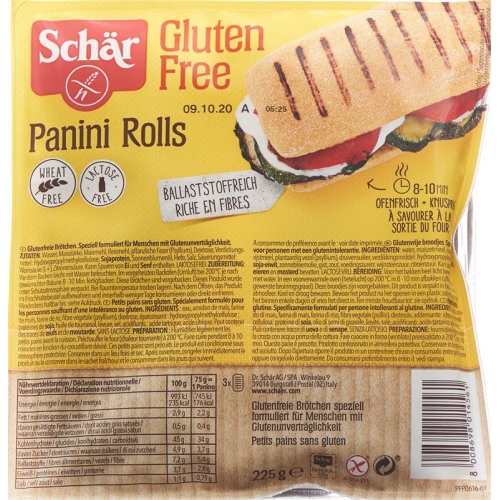 Schär Panini Rolls gluten free 225 g buy online