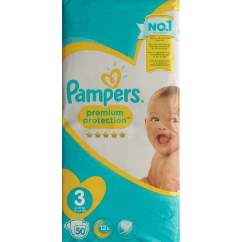 Pampers Premium Protection Gr3 6-10kg Midi Sparpackung 50 pcs buy online