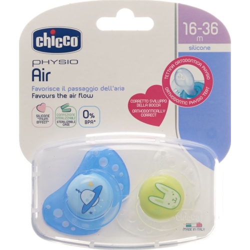 Chicco Physiological Soother silicone maxi BLUE 16-36m CASE IT / DE / FR 2 pcs buy online