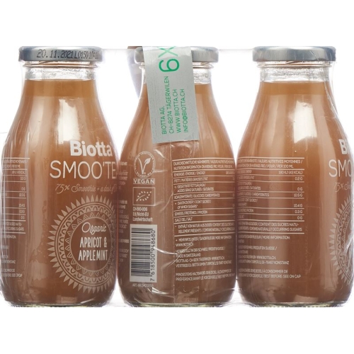 Biotta SmooTea apricot Applemint 6 x lt 0:25 buy online